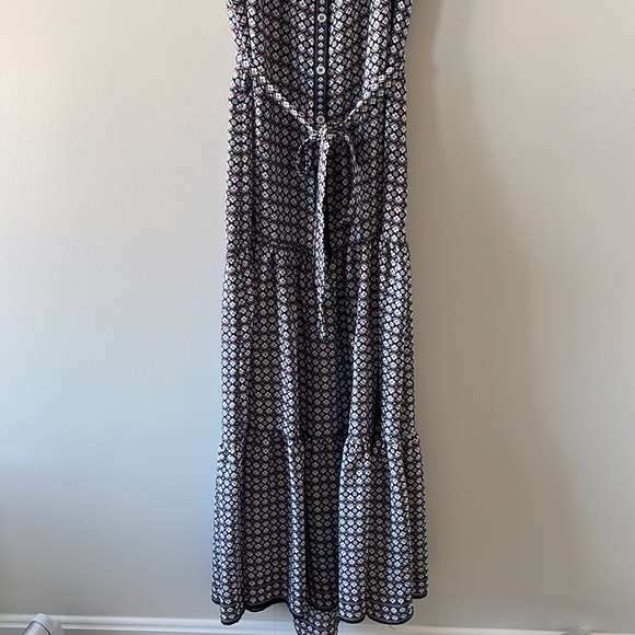 Max studio tiered geo printed belted maxi dress S - Picture 6 of 6